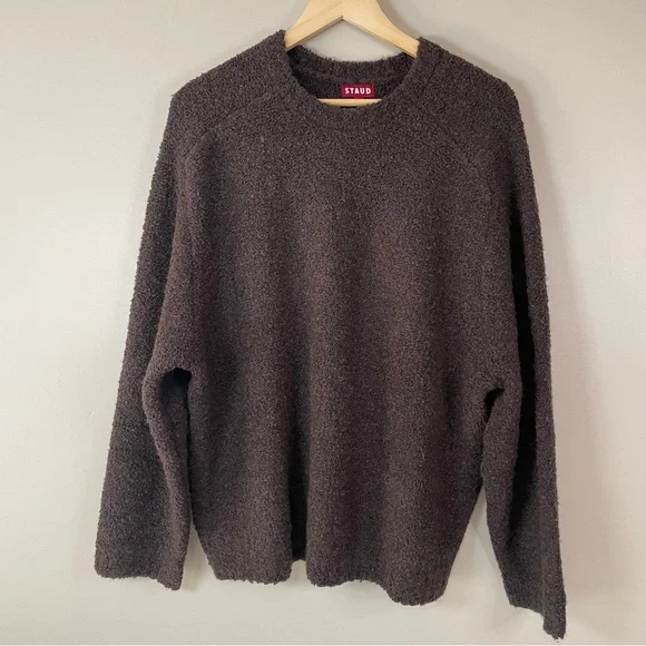 STAUD Women’s LG Earth Siren Sweater Wool Blend Oversized Boyfriend Fit Layering - Picture 2 of 11